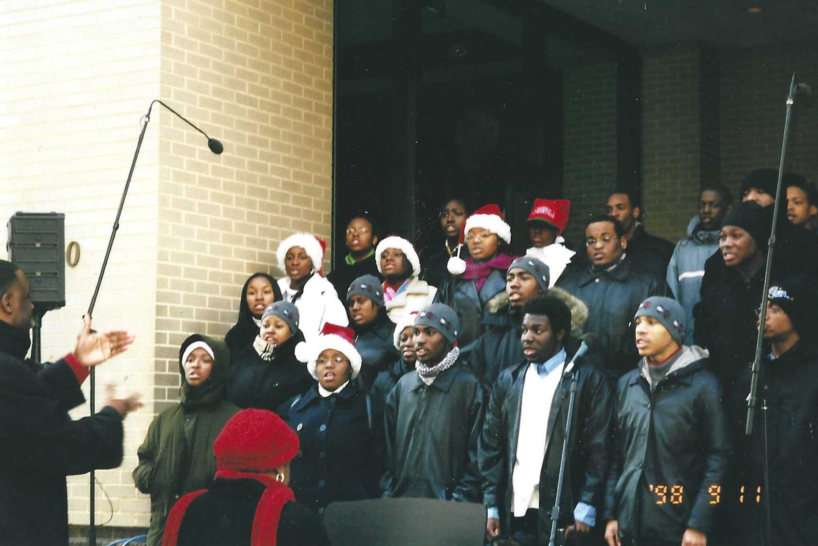 1998 Singing on the steps of the Washington Post