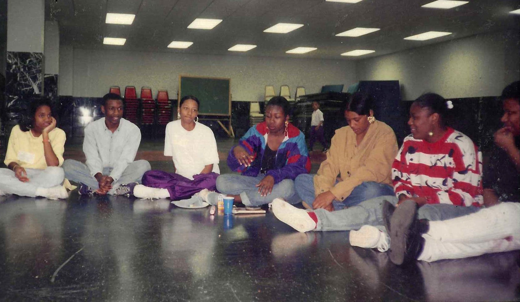 Mid-1990s Students participating in a midnight session